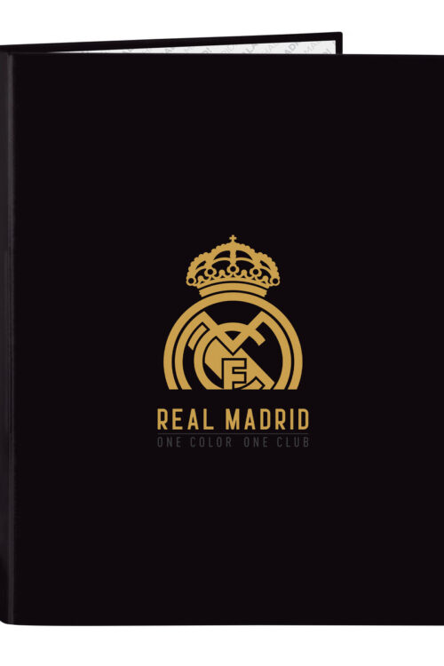 Pasta com argolas Real Madrid C.F. Preto A4 26.5 x 33 x 4 cm