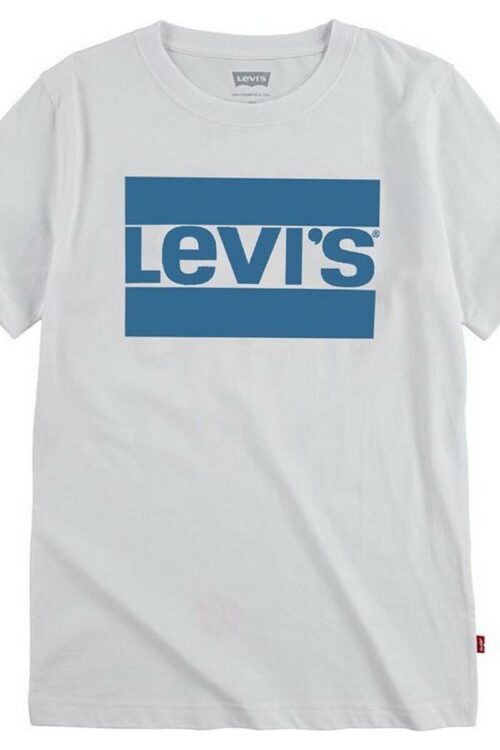 Camisola de Manga Curta Infantil Levi’s Sportswear Logo Blue Branco