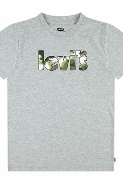 T-shirt Levi’s Camo Poster Logo Gray 60731 Cinzento