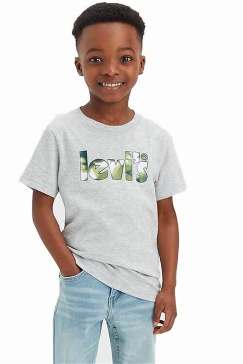 T-shirt Levi’s Camo Poster Logo Gray Cinzento