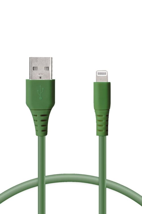 Cabo de dados/carregador com USB KSIX Verde 1 m